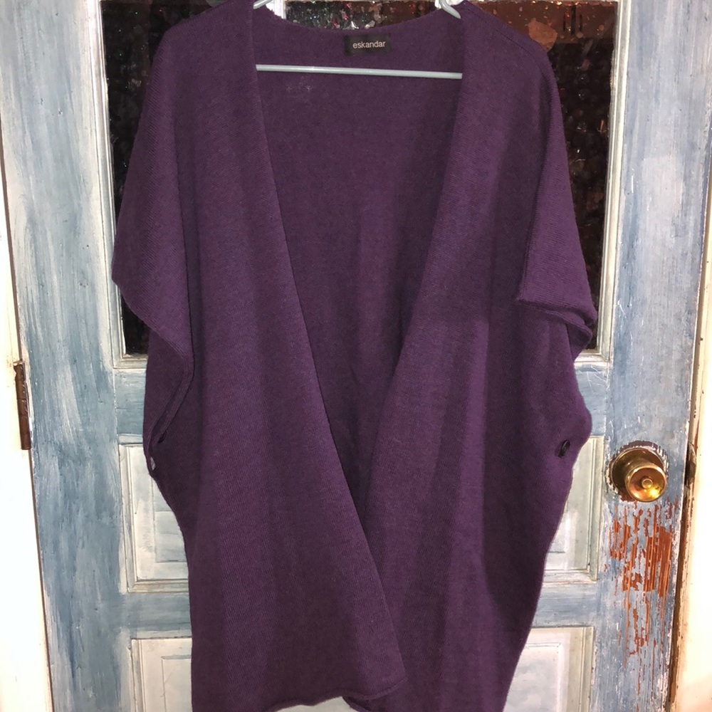 Eskandar Purple shawl/ sweater